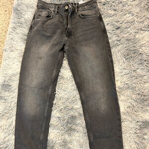 ZARA grey mom fit boyfriend jeans